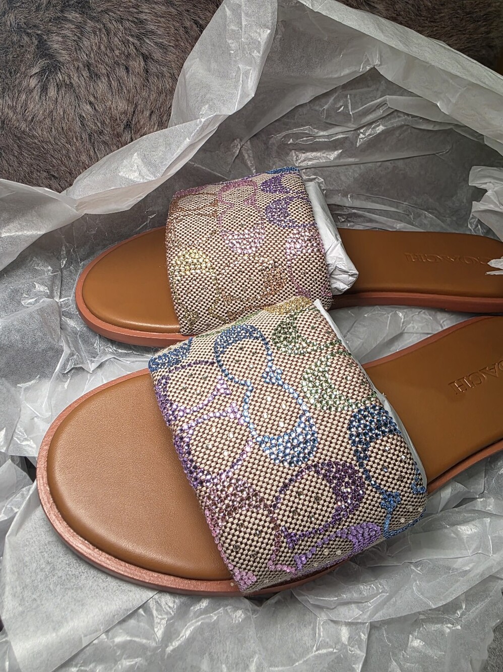 Coach Rainbow Crystal Holly Sandal SIZE 9